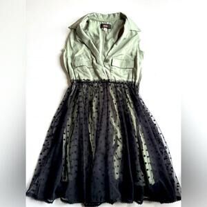 Diesel Y2K Denim and Lace Dress XS